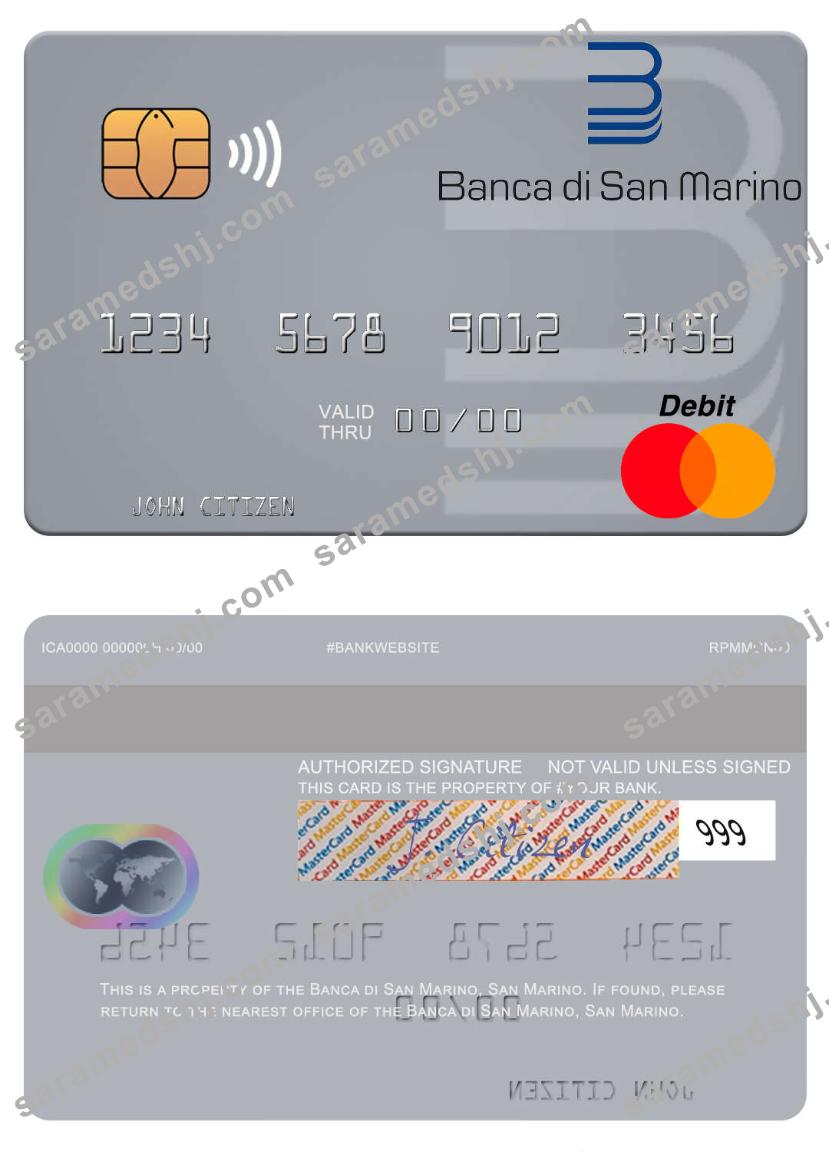 San Marino Banca di San Marino mastercard